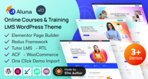 Aluna – Online-Kurse und Schulungen LMS WordPress Layout