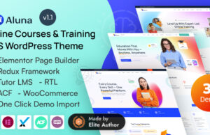 Aluna – Online-Kurse und Schulungen LMS WordPress Layout
