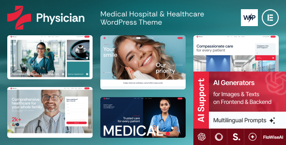 Arzt – WordPress-Vorlage für medizinisches Krankenhaus und Gesundheitswesen