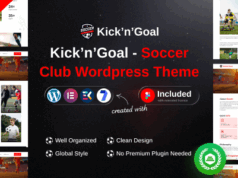 KicknGoal – WordPress-Vorlage für Fußball und Fußballvereine