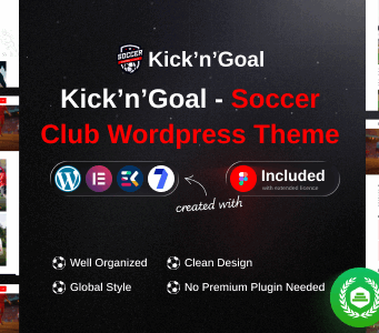 KicknGoal – WordPress-Vorlage für Fußball und Fußballvereine