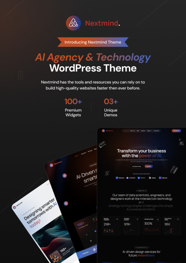 Nextmind – WordPress-Template für KI-Agentur und Technologie