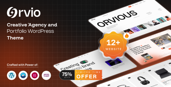 Orvio – Kreativagentur und Portfolio-WordPress-Layout