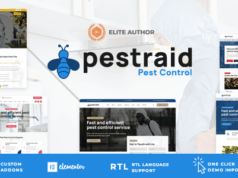 PestRaid – WordPress-Vorlage zur Schädlingsbekämpfung