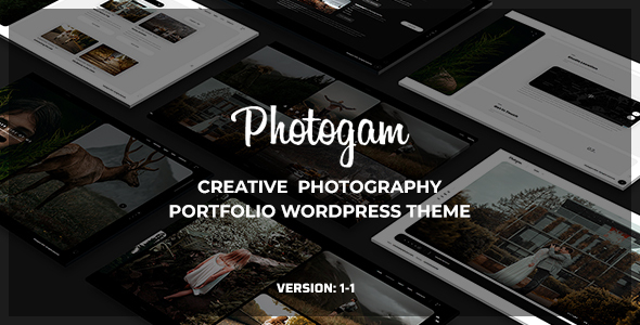 Photogam – WordPress-Template für kreatives Fotografie-Portfolio