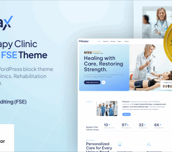 Pisiopax – Physiotherapie-Klinik Gutenverse FSE WordPress-Template