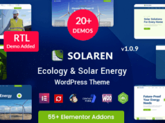 Solaren – WordPress-Layout für Ökologie und Solarenergie