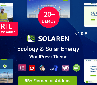 Solaren – WordPress-Layout für Ökologie und Solarenergie