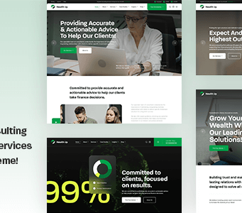 Wealthup – WordPress-Vorlage für Unternehmensberatung und Finanzdienstleistungen