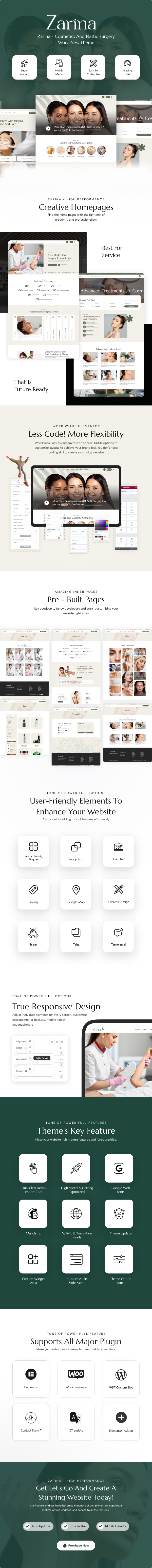 Zarina – WordPress-Theme für kosmetische und plastische Chirurgie – 1