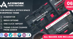 Acowork – WordPress-Vorlage für Coworking und Büroräume