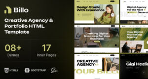 Billo – HTML-Vorlage für Kreativagentur und Portfolio