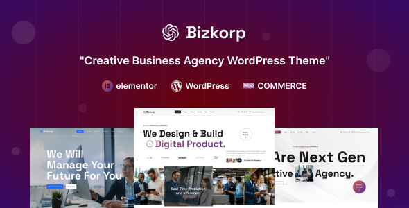 Bizkorp – WordPress-Vorlage für kreative Unternehmensagenturen