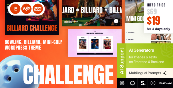 Challenge – WordPress-Template für Bowling, Billard und Minigolf