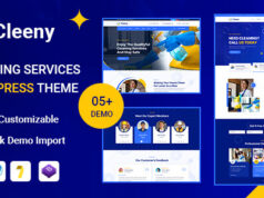 Cleeny – WordPress-Template für Reinigungsdienste und Reparaturunternehmen