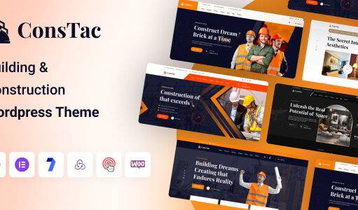 ConsTac – Mehrzweck-WordPress-Layout für Bau und Gebäude