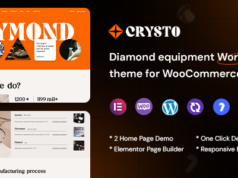 Crysto – WordPress-Template für Diamantenhersteller und -shop