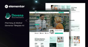 Dovena – Apotheken- und medizinisches Elementor-Vorlagen-Kit