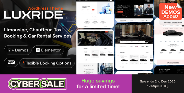 LuxRide – WordPress-Template für Chauffeur-Limousinentransport und Autovermietung