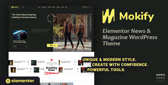 Mokify – Elementor News & Magazine WordPress Layout