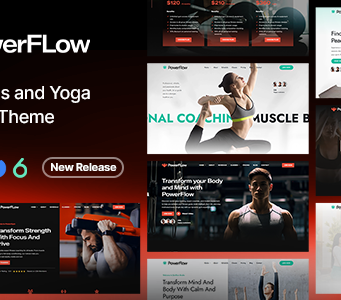 PowerFlow – WordPress-Layout für Fitnessstudio, Fitness und Yoga