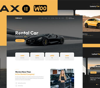 Renax – Autovermietung Elementor WordPress Layout