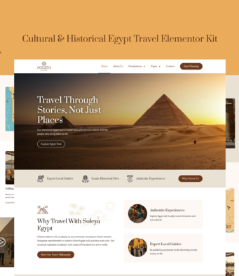 Soleya – Kulturelles und historisches Ägypten-Reise-Elementor Pro-Vorlagen-Kit