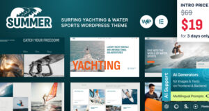 Sommer – Surfen, Segeln und Wassersport WordPress-Layout