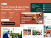 Tenniso – Tennisschulen und Sportvereine Elementor Pro-Vorlagenkit