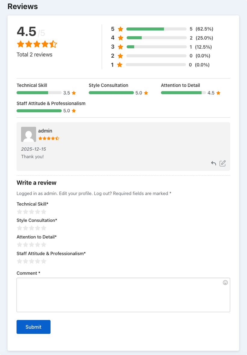 Kommentarbewertungs-Add-on für das BookPro-Plugin