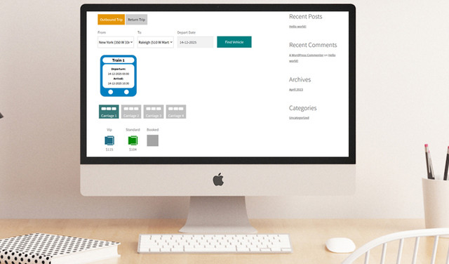 Sitzplatzreservierung – Bus- und Bahnbuchung für WordPress und WooCommerce