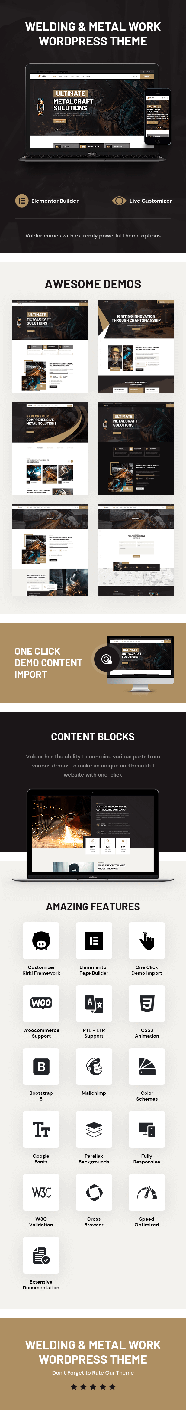Voldor – WordPress-Theme für Schweißen und Metallarbeiten