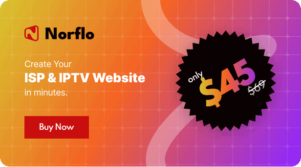 Norflo – Dish TV, ISP, eSIM, IPTV und OTT-Plattform Elementor WordPress Theme – 1