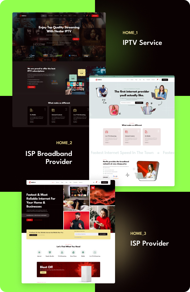 Norflo – Dish TV, ISP, eSIM, IPTV und OTT-Plattform Elementor WordPress Theme – 8