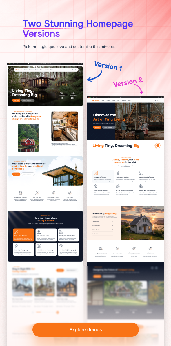 MicroVilla – Tiny House Living Lifestyle WordPress Theme – 3