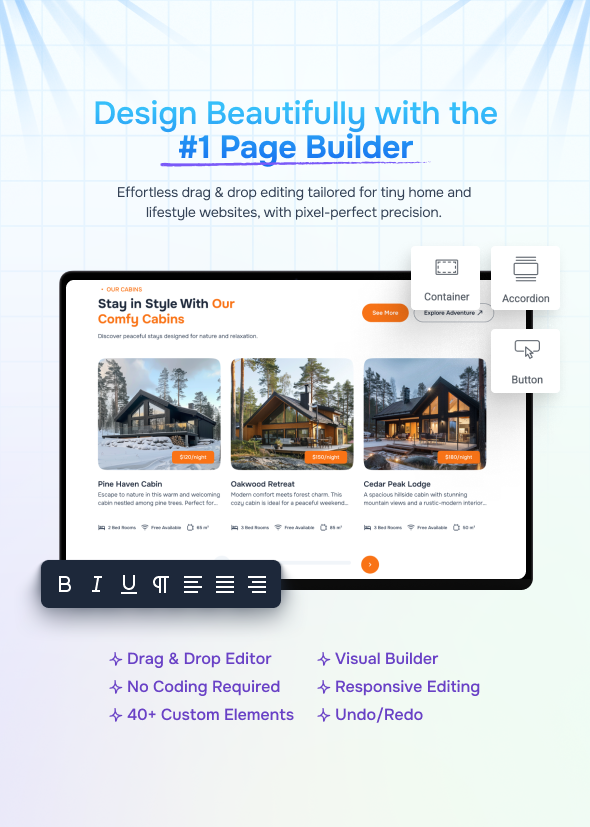 MicroVilla – Tiny House Living Lifestyle WordPress Theme – 5