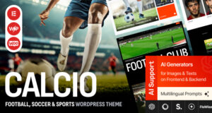 Calcio – Fußball- und Fußball-Elementor-WordPress-Layout