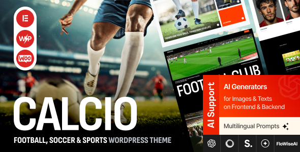 Calcio – Fußball- und Fußball-Elementor-WordPress-Layout