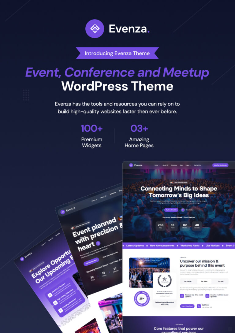 Evenza – WordPress-Vorlage für Veranstaltungen und Konferenzen