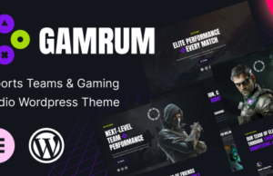Gamrum – WordPress-Template für eSport-Teams und Gaming-Studios