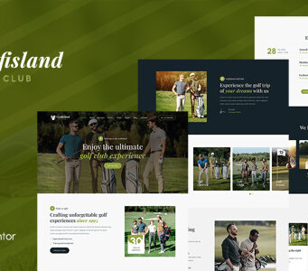 Golfisland – Golf Club & Course Elementor WordPress Vorlage