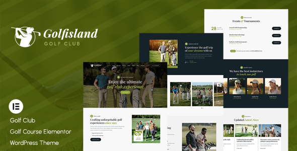Golfisland – Golf Club & Course Elementor WordPress Vorlage