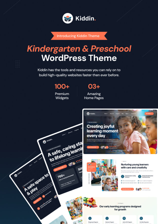 Kiddin – WordPress-Vorlage für Kindergarten und Vorschule