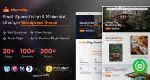 MicroVilla – Tiny House Living Lifestyle WordPress-Vorlage