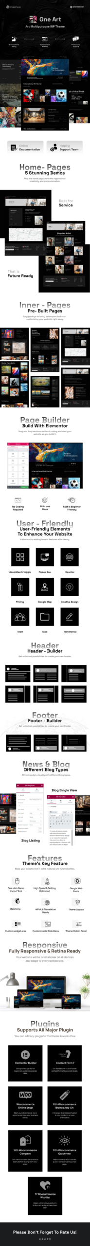 One Art – Portfolio- und Künstler-WordPress-Vorlage