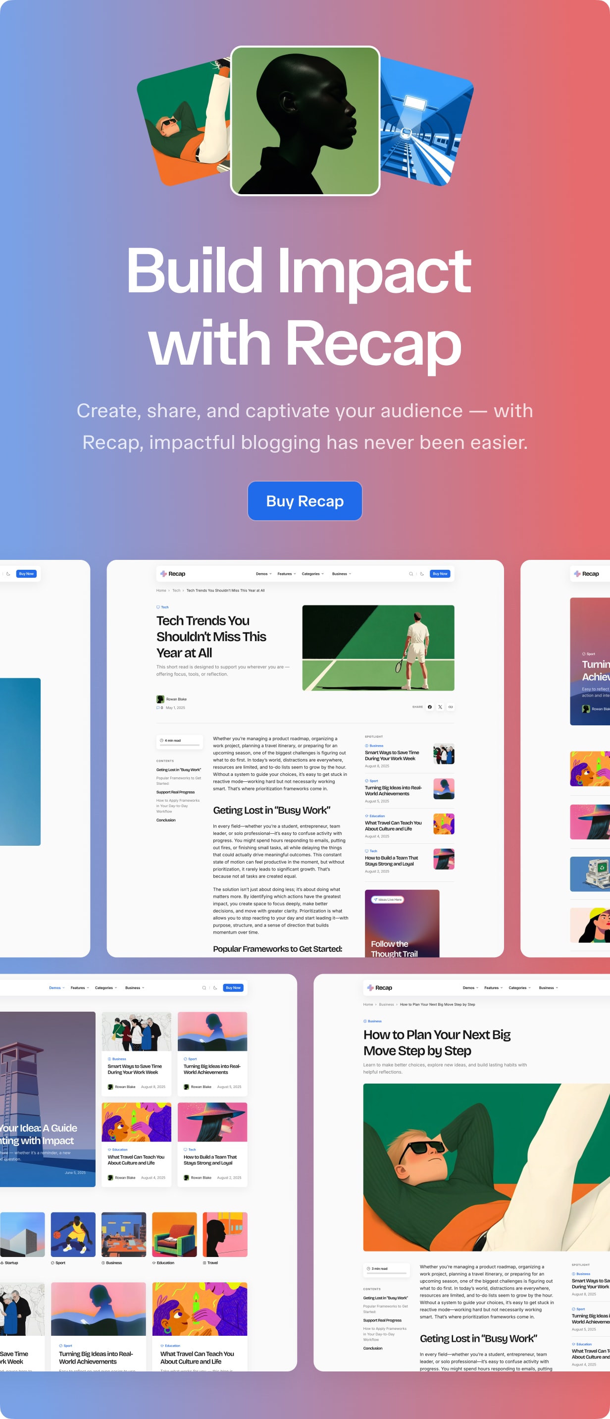 Zusammenfassung – Modernes thematisches Blog-WordPress-Theme – 10