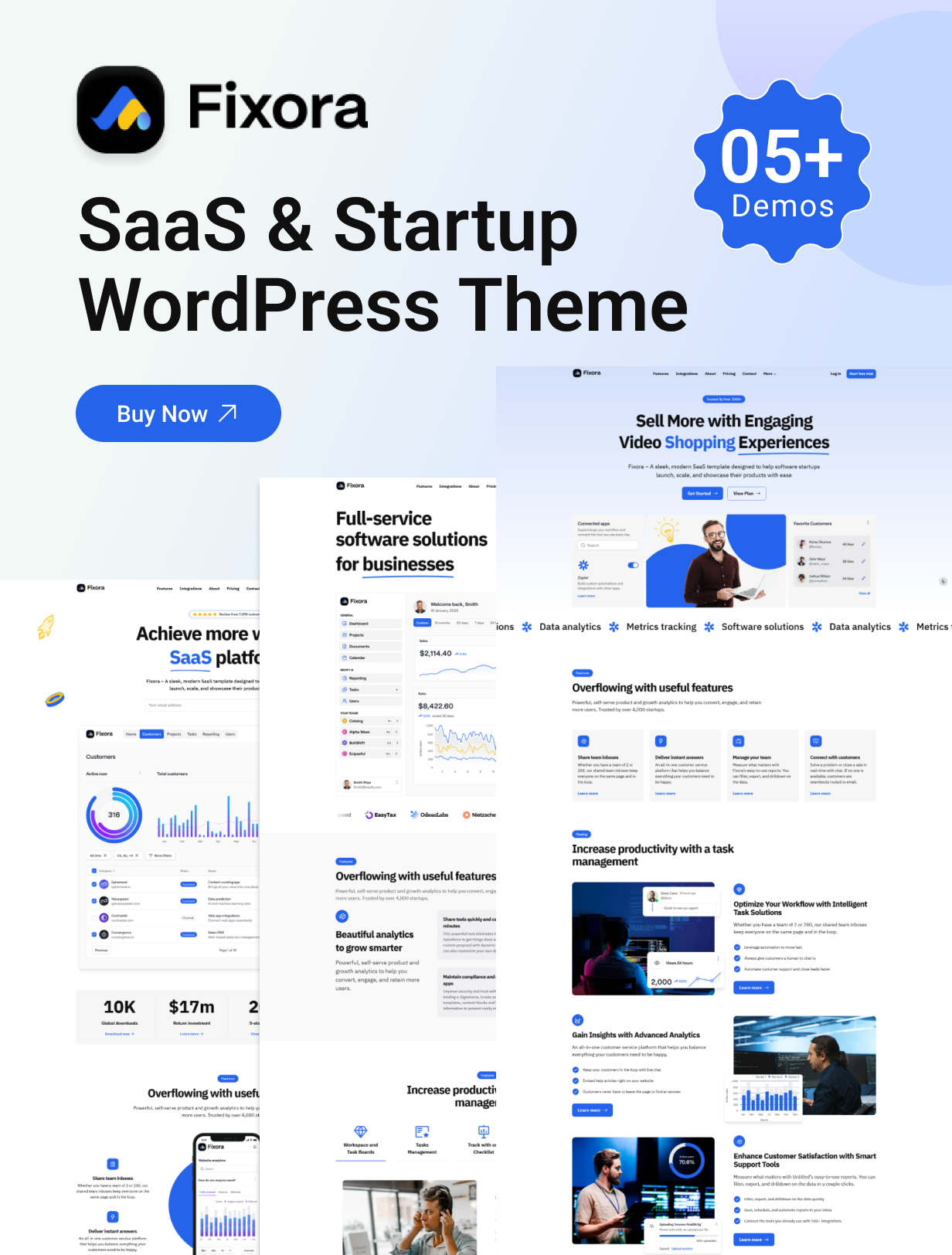 Fixora – SaaS- und Startup-WordPress-Theme – 1