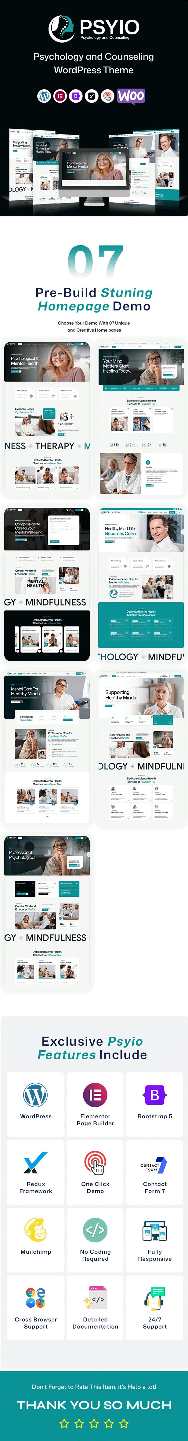 Psyio Psychology WordPress-Theme-Vorschau