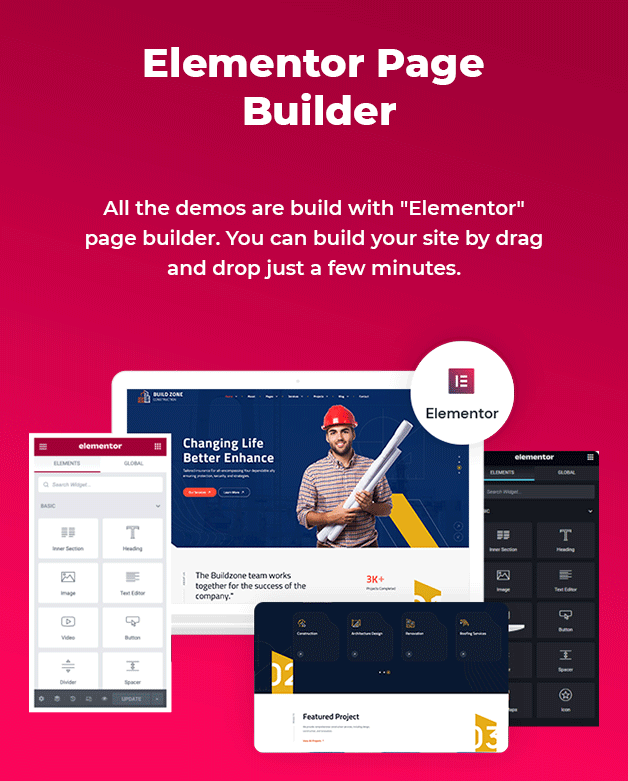 Elementor Builder verfügbar