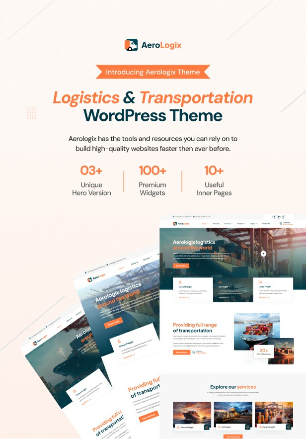 AeroLogix – Versand-WordPress-Layout